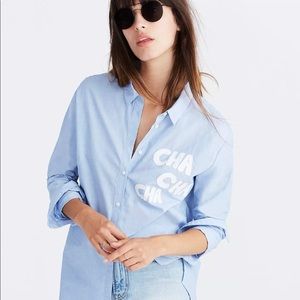 Madewell Oversized Ex-Boyfriend Cha Cha Cha Shirt. Button up. Size medium.